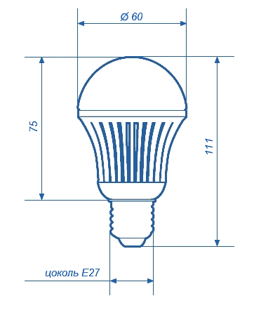 Лампа светодиодная СДЛ-E27-G3211-10,5W