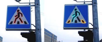 Анимационный активный светодиодный дорожный знак Пешеходный переход повышает безопасность пешеходов на пешеходных переходах в разы! Управление от обычного дорожного контроллера (подключение светодиодного знака параллельно пешеходному светофору). Новые светодиодные технологии от компании Мегапром на службе пешеходов. Анимационный активный светодиодный дорожный