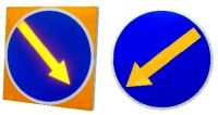 Светодиодный знак "Объезд препятствий-700"